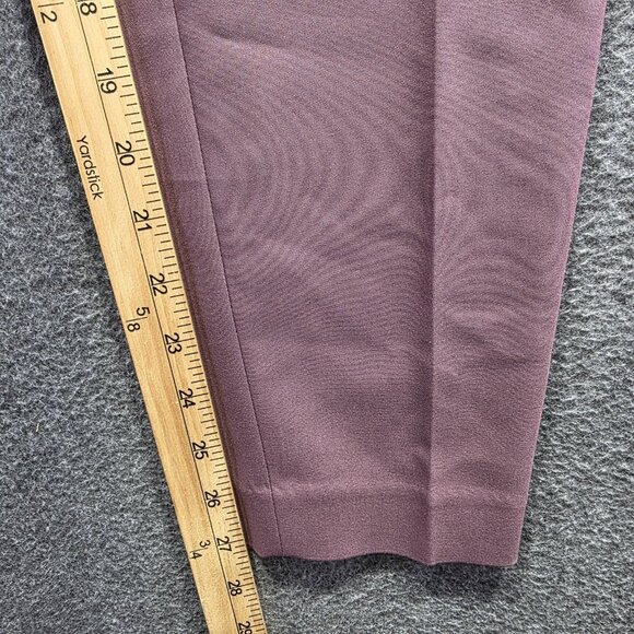 Express Columnist Pants Womens 0R Mauve Ankle Mid Rise Stretch Dress Trousers - Picture 9 of 11